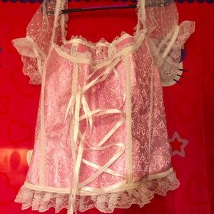 Baby Pink renaissance Princess Corset Size 2X-3 ✨
